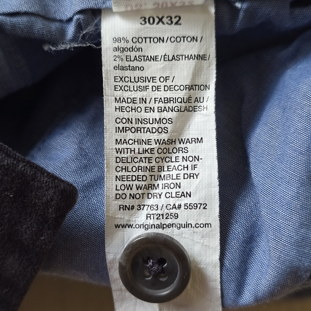 Orginal Penguin Black Pants Size 30x32 - Picture 12 of 13